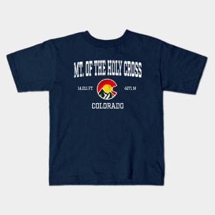 Mount of the Holy Cross Colorado 14ers Vintage Athletic Mountains Kids T-Shirt